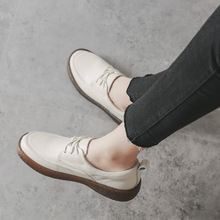 Women Loafers Soft Genuine Leather Flat Shoes Women White Autumn Handmade Leather Lazy Shoes Flats Slip On Black Moccasin Women