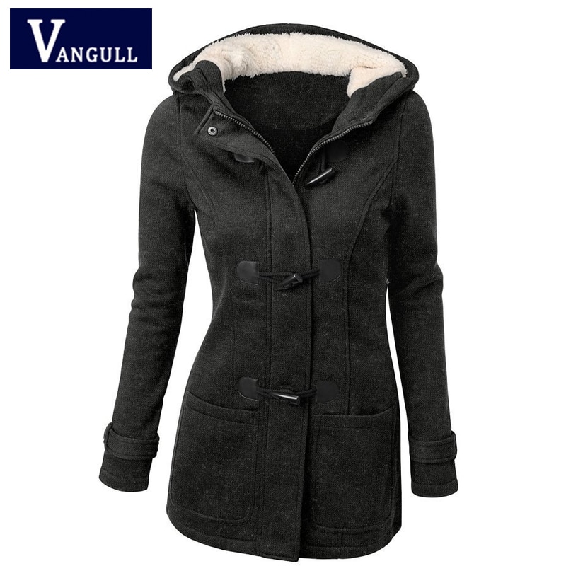 Women Trench Coat 2016 Spring Autumn Women's Overcoat Female Long Hooded Coat Zipper Horn Button Outwear