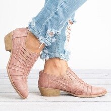 Women leather shoes Plus size 41/42/43 Zip Fashion Heels Loafers for woman Soft Pointed toe Womens flat shoes