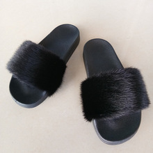 Women mink slippers Woman Flip Flops