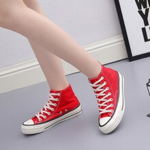 Women's Canvas Sneakers Plus Size 10.5 Solid Lace Up Sewing High Top Sneakers Women Comfy Non Slip Casual Shoes Girls