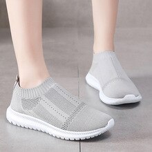 Women's Shoes Spring Plus Size 10.5 Knitting Slip On Comfortable Sock Sneaker Women Wedges Solid Running Shoe Woman Shallow