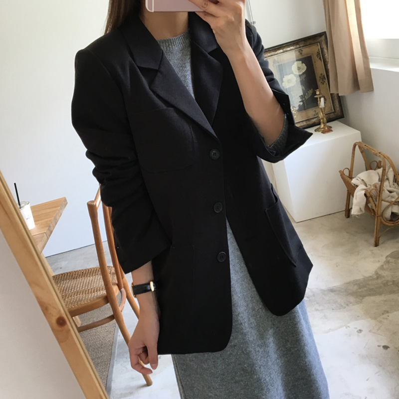 Women's blazer feminine jacket 2020 Korean version of the new spring and autumn elegant ladies suit Fashion black coat