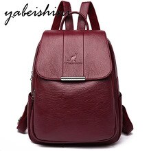 Women's leather backpack large capacity Female fashion travel Backpacks Sac a Dos daughter Multi-functional School bag Mochilas