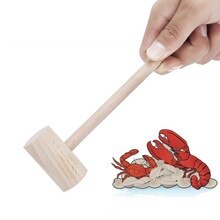 Wooden Hammer Mallet Crab Lobster Seafood Crackers Durable Shellfish Safe Healthy Mallets Meat Press Kitchen Tools