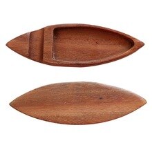 Wooden sauce plate Japanese style dish retro natural style hand stitching and polishing kitchen seasoning tools