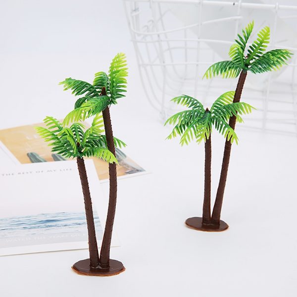YOOAP  Mini Scenery Landscape Model Simulation Coconut Palms Tree Home Decor Ornaments Plastic Coconut Palm Tree