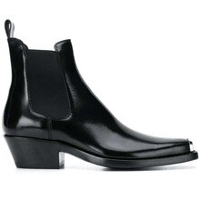 Yomior Spring New Brand Genuine Leather Vintage Italian Men Shoes Wedge Casual Dress Ankle Boots Square Toe Black Chelsea Boots