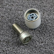 x2 Wheel Lock Anti Theft Screw Lug Bolt & Key Tool Code Stamp Anti-Theft Screw Disassembly Tool Key Sleeve 'A' For Audi
