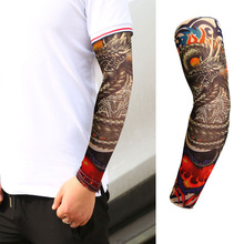 1 Pcs Outdoor Cycling Sleeves 3D Tattoo Printed Arm Warmer UV Protection Bike Bicycle Sleeves Arm Protection Riding Sleeves