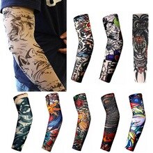 1Pcs Trendy Men Women New high Elastic Fake Temporary Tattoo Sleeve Designs Summer sunscreen Body Arm Warmers