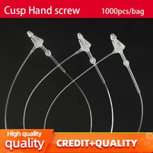 3/5/7/9 Inch 1000pcs Transparent  Loop Locks Plastic Snap Lock Pins Security Tag Label Tags Fasteners Garments Accessories
