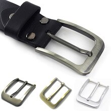 35mm Men's Solid Buckle Accessories Metal Pin Buckle Black Silver Bronze Fashion Waistband Buckles Belt DIY Leather Craft Buckle