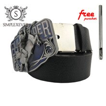 3D Bull Solid Silver Belt Buckle Western Metal Cowboy Men's Belt Buckle with Leather Belt As Birthday Gifts