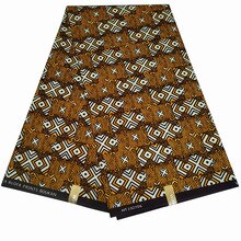 6 Yards African Real Wax Prints Fabric 100% Polyester Nigerian Wax Fabrics For Women Wedding Dress Diy Making Z607