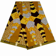 6Yards Polyester Batik Fabric Ankara African Nigerian Real Wax Fabric For Party Dress Making Z608