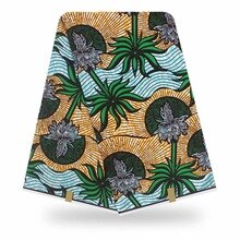 6yard African real cotton material Wax Print Floral Real Wax Fabric For Women Party Dress Making Crafts