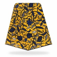 African Wax Prints Fabric Ankara Polyester Wax Print Fabric Rea lWax High Quality 6 yards African Fabric for Party Dres