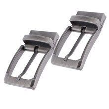 Alloy Reversible Belt Buckle Replacement - Pack of 2 - Single Prong Rectangular Pin Belt Buckle for 1.3-1.34 inch Strap