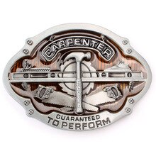 Belt DIY Components Carpenter belt buckle homemade handmade waistband Saw axe pattern