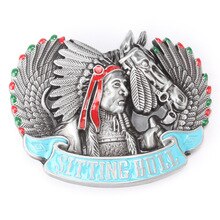 Belt DIY accessories Indian Indigenous Tribal chief Avatar belt buckle Western cowboy style Smooth belt buckle handmade homemade