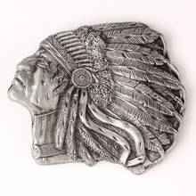 Belt DIY accessories Indian Indigenous Tribal chief Avatar belt buckle Western cowboy style Smooth buckle  Punk rock style k4