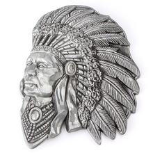 Belt DIY accessories Indian head belt buckle Western cowboy style Smooth belt buckle  Punk rock style