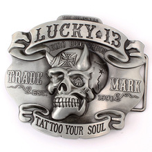 Belt DIY accessories Skull skeleton belt buckle Western cowboy style Smooth belt buckle Punk rock style k16