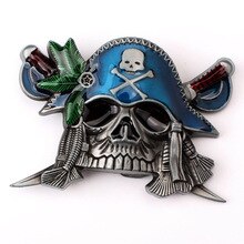 Belt DIY accessories Skull skeleton belt buckle Western cowboy style Smooth belt buckle Punk rock style