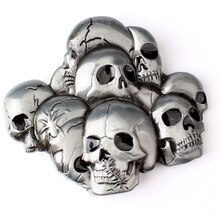 Belt DIY accessories Skull skeleton belt buckle Western cowboy style Smooth belt buckle Punk rock style k25