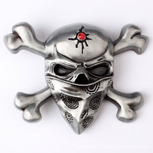 Belt DIY accessories Skull skeleton belt buckle Western cowboy style Smooth belt buckle Punk rock style k36
