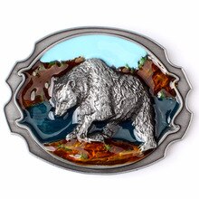 Brown bear Belt Buckle homemade handmade waistband Components animal buckle