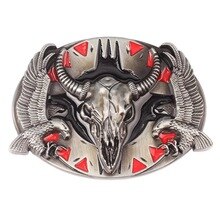 Bull skull Eagle Vulture belt Buckle homemade handmade waistband Components for 3.8cm 4cm