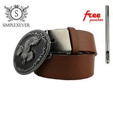 Cool 3D Silver Eagle Cowboy Belt Buckle for Oval Metal Men Buckles Belt Accessories Fit 4cm Wide Belt