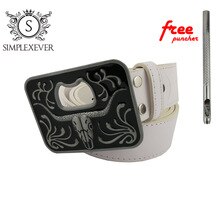 Cow Head Metal Bottle Opener Belt Buckle for Men Rectangle Silver Belt Buckle Jeans Accessories Boyfriend's Birthday Gift Buckle