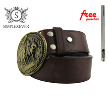Cowboy Belt Buckle Fashion Brass Belt Buckles for 4cm Wide Belt Men Jeans Accessories Metal Men's Belt Buckles