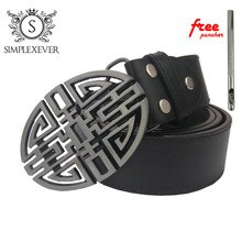 Cowboy Belt Buckles for Men Silver Metal Belt Buckle Suit for 3.804cm Belt, Buckles with Leather Belt