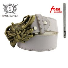 Cowboy Good Plating Metal Brass Dragon Belt Buckle Mens Animal Jeans Accessories Belt Buckles Suit 4cm Width Belt Novelty Gifts