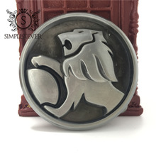 Cowboys Jeans 3D Lion Head Belt Buckle Western Zinc Alloy Belt Buckle for Men's Jeans Accessory