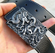Dragon belt buckle 999 silver handmade jewelry