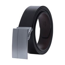 Fashion Basic Bussiness Men's Genuine Leather Belt Office Luxury Brand Mens Belts For Men Automatic Buckle Cowskin Male Belt