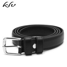 Fashion Female Antique Black Belt Metal Buckle Jeans Woman Faux Leather Belt