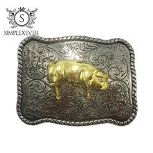 Fashion Hot Wild Belt Buckles Silver Pig Belt Buckle Good Plating Suitable for 4cm Width Belt