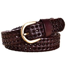 Female Waist Belts Genuine Leather Women Belt Designer Brand Luxury Women High Quality Waistband Knitted Cowskin Women's Belts