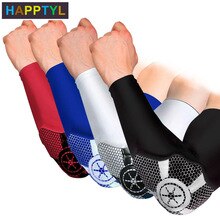 HAPPTYL 1Pcs Compression Sleeve Elbow Pads Crashproof Honeycomb Arm Pad Compression Sleeve Protector Gear