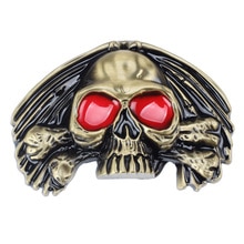 Handmade homemade belt Skull skeleton belt buckle Belt DIY accessories Smooth belt buckle Punk rock style k31
