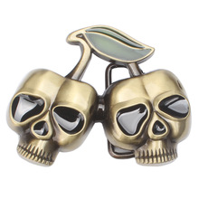 Handmade homemade belt buckle Skull skeleton buckle Belt DIY Western cowboy style Smooth belt buckle Punk rock style k33