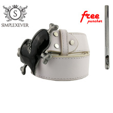 Heart Broken Metal Belt Buckles Fashion Men's Belt Buckle Head Black Silver Belt Buckle with Leather Belt for Men