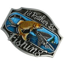 Hot Sale Western Popular Exquisite Pattern Belt Buckle Flying Fish Fisherman Belt Buckle