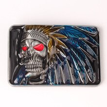 Indian Indigenous Tribal chief Undead pirate belt buckle Belt DIY accessories Western cowboy style Smooth belt buckle  Punk rock